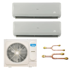 Sistema Mini VRF Midea 36000 BTU con 2 Evaporadoras de 18000 BTU
